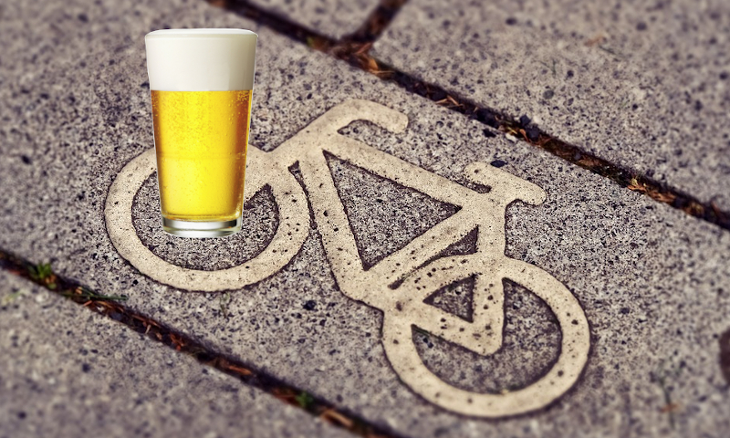 Fietspad logo en een biertje